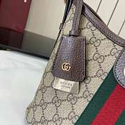 	 Gucci Ophidia small shoulder bag in brown - 23x21x12cm - 2
