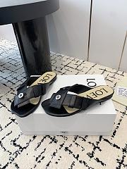 Loewe Toy Panta toe post sandal in lambskin Black - 3