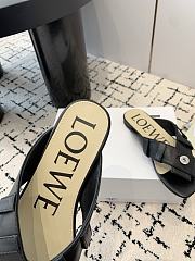 Loewe Toy Panta toe post sandal in lambskin Black - 2