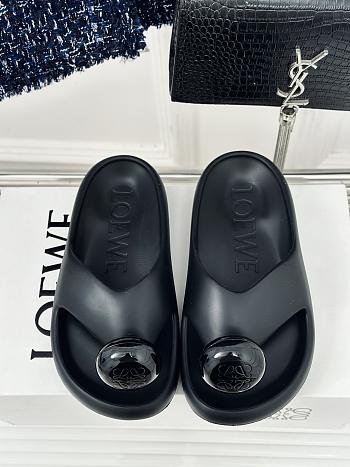 LOEWE x Paula's Ibiza Foam Bubble Slides Black