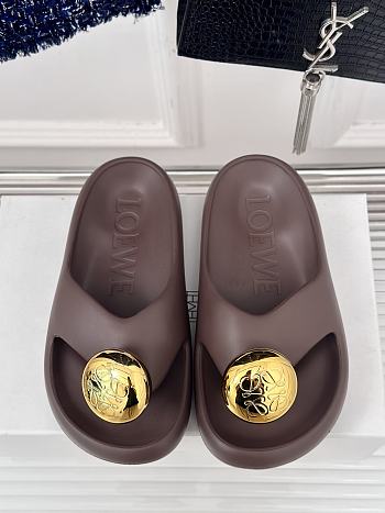 	 LOEWE x Paula's Ibiza Foam Bubble Slides Brown