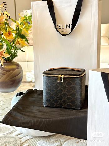 Celine Square Vanity Case In Triomple Calfskin - 18x15x14.5cm