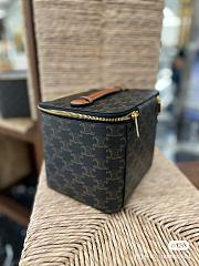 Celine Square Vanity Case In Triomple Calfskin - 18x15x14.5cm - 5