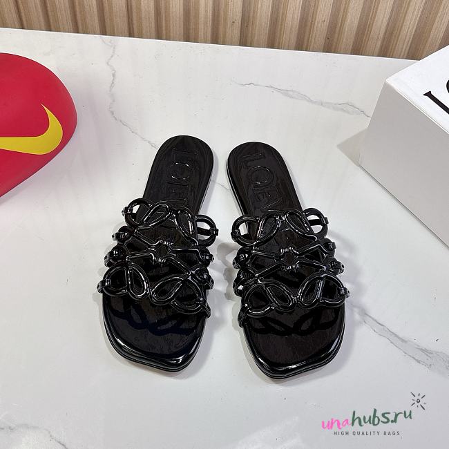 Loewe Anagram Black Patent  - 1