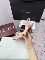 	 Gucci Horsebit Beige Heels 8.5CM - 4