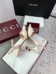 	 Gucci Horsebit Beige Heels 8.5CM - 6