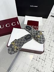 	 Gucci GG Ebony Horsebit slides in blue - 5