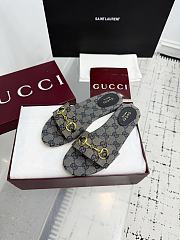 	 Gucci GG Ebony Horsebit slides in blue - 3