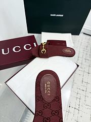 	 Gucci GG Ebony Horsebit slides in red - 6