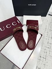	 Gucci GG Ebony Horsebit slides in red - 4