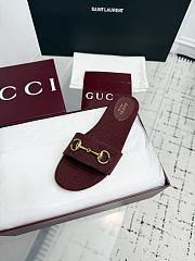 	 Gucci GG Ebony Horsebit slides in red - 2
