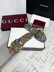 	 Gucci Flower Green Horsebit slides - 5