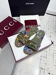 	 Gucci Flower Green Horsebit slides - 4