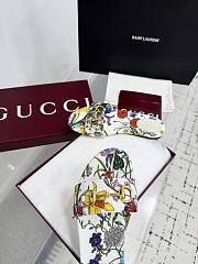 	 Gucci Flower White Horsebit slides - 5