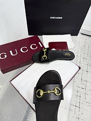 Gucci Horsebit Leather Slides in Black - 5