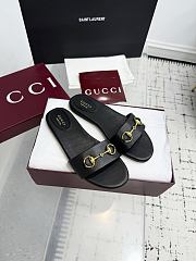 Gucci Horsebit Leather Slides in Black - 4