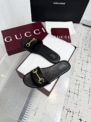 Gucci Horsebit Leather Slides in Black - 3