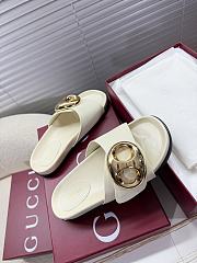 Gucci Marina Chain Slide Sandal Leather - White - 6