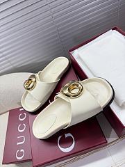 Gucci Marina Chain Slide Sandal Leather - White - 4