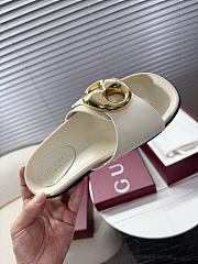 Gucci Marina Chain Slide Sandal Leather - White - 5