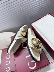 Gucci Marina Chain Slide Sandal Leather - White - 3