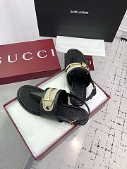 Gucci thong sandal with Horsebit in black leather - 4