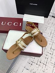 	 Gucci thong sandal with Horsebit in brown leather - 3