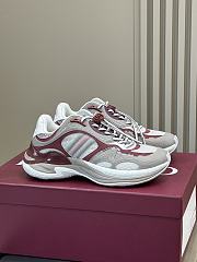 Gucci 2.0 trainer in grey and Rosso Ancora mesh and leather - 1