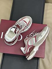 Gucci 2.0 trainer in grey and Rosso Ancora mesh and leather - 5
