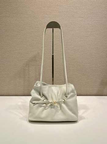 	 Prada Dada nappa leather bag white - 25x17.5x11.5cm