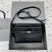 Balenciaga Bel Air Small Zipped Messenger Bag Black - 29×5×20cm - 1