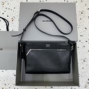 Balenciaga Bel Air Small Zipped Messenger Bag Black - 29×5×20cm - 4