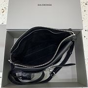 Balenciaga Bel Air Small Zipped Messenger Bag Black - 29×5×20cm - 3