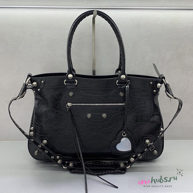 	 Balenciaga Neo Cagole XL Leather Tote Bag In Black - 46.5×30×13cm - 1