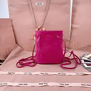 Miu Miu Bucket Bag in Suede Pink - 17X14X6cm - 1