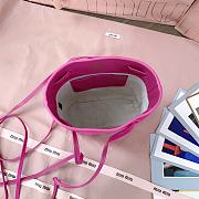 Miu Miu Bucket Bag in Suede Pink - 17X14X6cm - 3