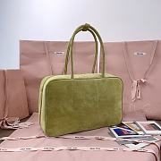 Miu Miu Ivy Green Suede Beau Bag 34X23X12cm - 5