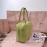 Miu Miu Ivy Green Suede Beau Bag 34X23X12cm - 2
