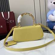 Gucci Bamboo Diva medium bag in yellow leather - 26.6x 13x 8cm - 6