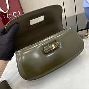 	 Gucci Bamboo Diva medium bag in green leather - 26.6x 13x 8cm - 6
