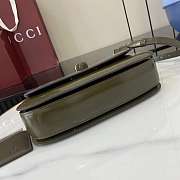 	 Gucci Bamboo Diva medium bag in green leather - 26.6x 13x 8cm - 4