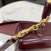 	 Gucci Bamboo Diva medium bag in burgundy leather - 26.6x 13x 8cm - 5