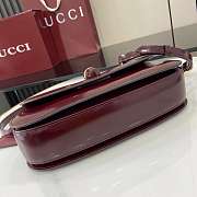 	 Gucci Bamboo Diva medium bag in burgundy leather - 26.6x 13x 8cm - 3