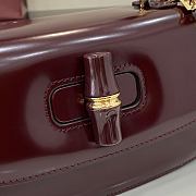 	 Gucci Bamboo Diva medium bag in burgundy leather - 26.6x 13x 8cm - 2