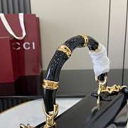 	 Gucci Bamboo Diva medium bag in black leather - 26.6x 13x 8cm - 4