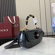 	 Gucci Bamboo Diva medium bag in black leather - 26.6x 13x 8cm - 3