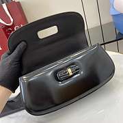 	 Gucci Bamboo Diva medium bag in black leather - 26.6x 13x 8cm - 2