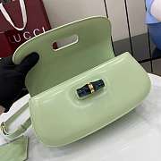 	 Gucci Bamboo Diva medium bag in green - 26.6x 13x 8cm - 5