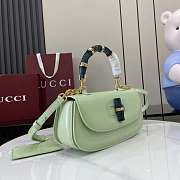 	 Gucci Bamboo Diva medium bag in green - 26.6x 13x 8cm - 3