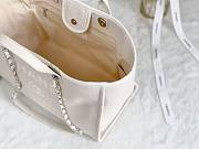 Chanel Large Deauville Shopping Tote in all white canvas - 44cm x 32cm x 17.5cm - 2